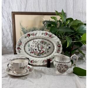 Vintage Myott Staffordshire Indian Tree Pattern Set